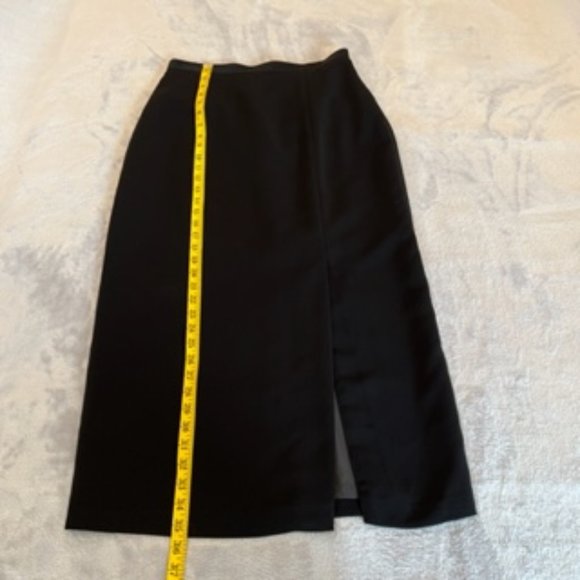 Sag Harbor Women's Slit Skirt 10 Black - Picture 4 of 12